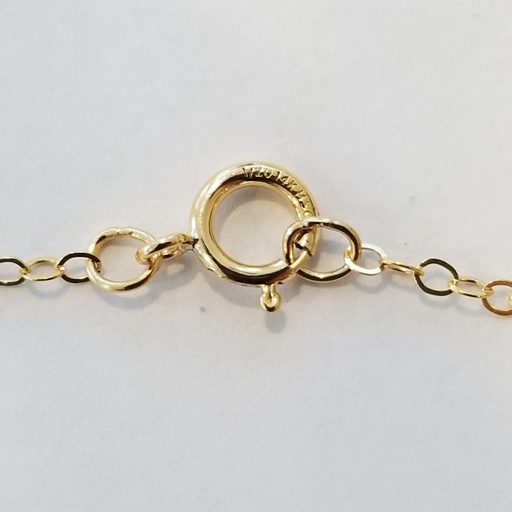 14k gold fill chain with cubic zirconia pendant - Picture 6 of 6